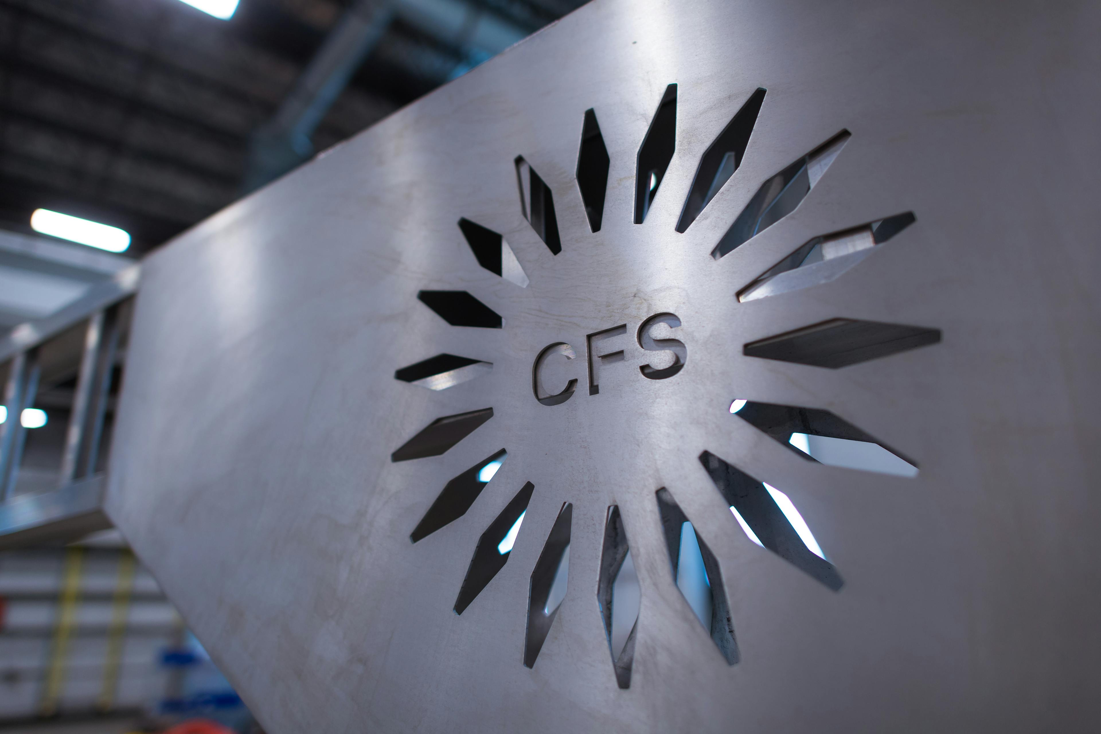 CFS engraved in metal 